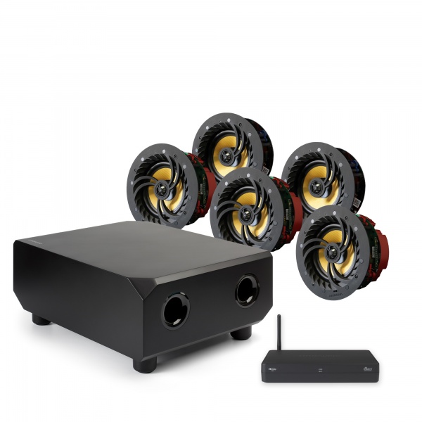 5.1 Wireless In-Ceiling Surround Sound Cinema Kit - With WiSA Cinema Hub